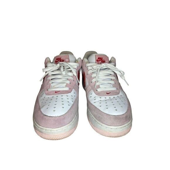 NIKE AIR FORCE 1 LOW USED SZ 9.5 VALENTINE\'S DAY TULIP PINK RED WHITE DD3384 600 main image 5